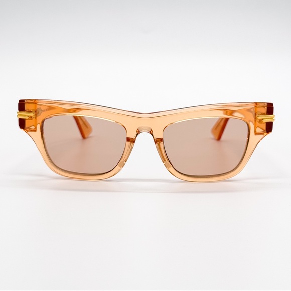 NEW BOTTEGA VENETA BV1122S 007 ORANGE BEIGE SQUARE WOMEN SUNGLASSES main image 8